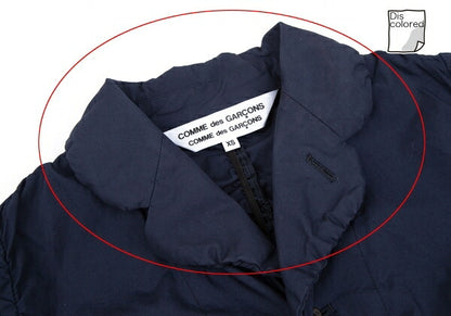 COMME des GARCONS Cotton Shirring Gather Jacket Navy Size XS