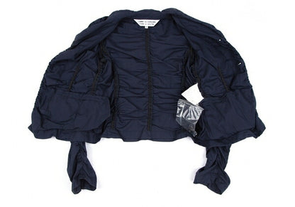 COMME des GARCONS Cotton Shirring Gather Jacket Navy Size XS