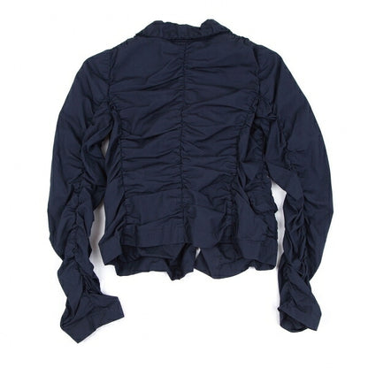 COMME des GARCONS Cotton Shirring Gather Jacket Navy Size XS