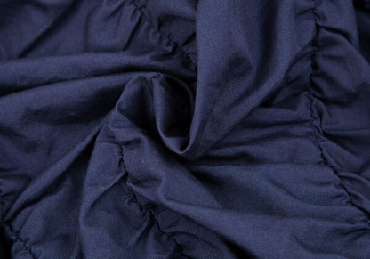 COMME des GARCONS Cotton Shirring Gather Jacket Navy Size XS