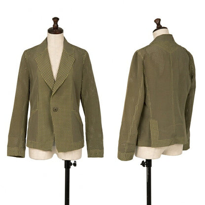 ISSEY MIYAKE Dot Cut Coated Polyester Jacket Green Size 1