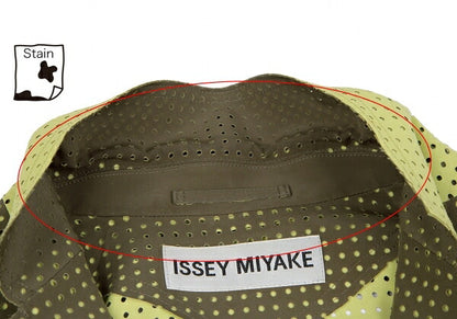 ISSEY MIYAKE Dot Cut Coated Polyester Jacket Green Size 1