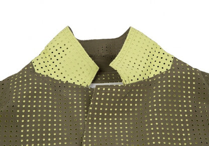 ISSEY MIYAKE Dot Cut Coated Polyester Jacket Green Size 1