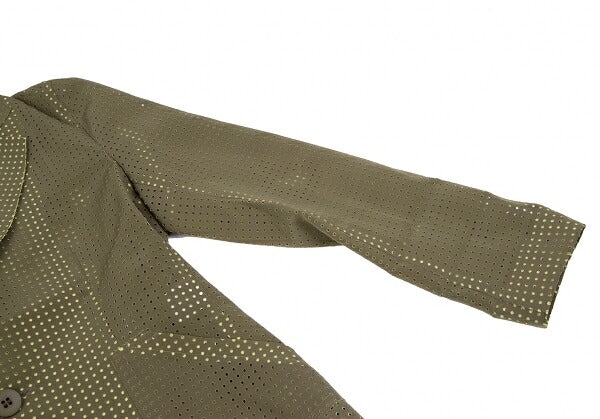 ISSEY MIYAKE Dot Cut Coated Polyester Jacket Green Size 1