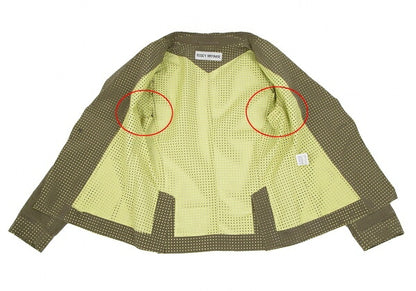 ISSEY MIYAKE Dot Cut Coated Polyester Jacket Green Size 1