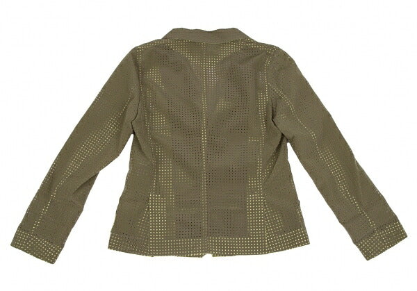 ISSEY MIYAKE Dot Cut Coated Polyester Jacket Green Size 1