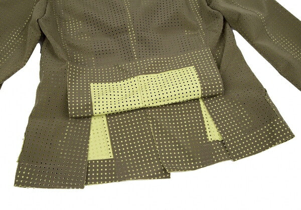 ISSEY MIYAKE Dot Cut Coated Polyester Jacket Green Size 1