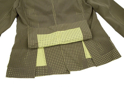 ISSEY MIYAKE Dot Cut Coated Polyester Jacket Green Size 1