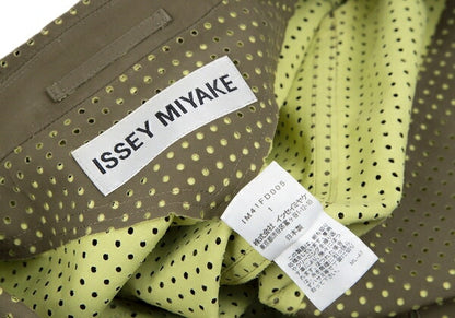 ISSEY MIYAKE Dot Cut Coated Polyester Jacket Green Size 1