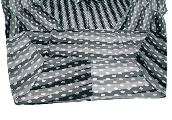 ISSEY MIYAKE Dot Stripe Print Tunic Gray Blouse Size 1
