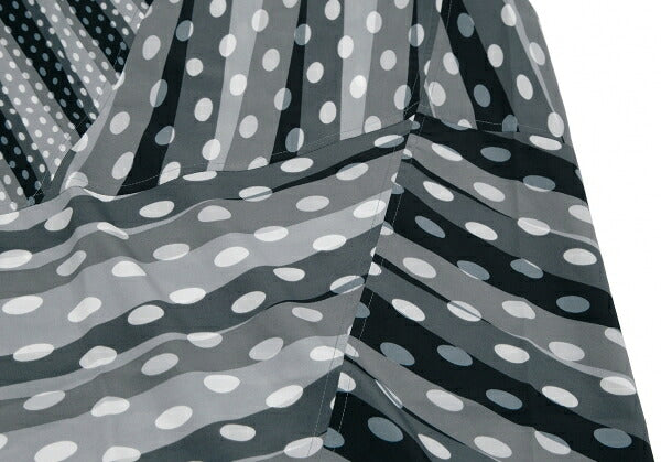 ISSEY MIYAKE Dot Stripe Print Tunic Gray Blouse Size 1