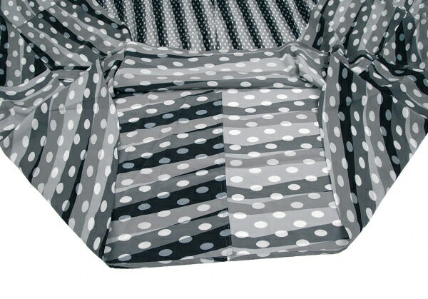 ISSEY MIYAKE Dot Stripe Print Tunic Gray Blouse Size 1