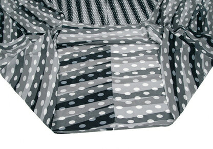 ISSEY MIYAKE Dot Stripe Print Tunic Gray Blouse Size 1