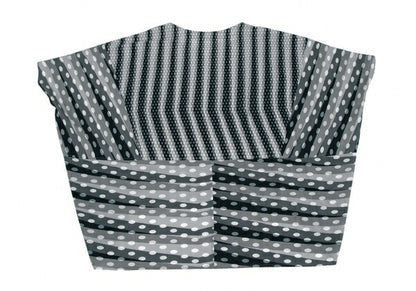 ISSEY MIYAKE Dot Stripe Print Tunic Gray Blouse Size 1