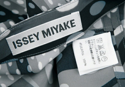ISSEY MIYAKE Dot Stripe Print Tunic Gray Blouse Size 1