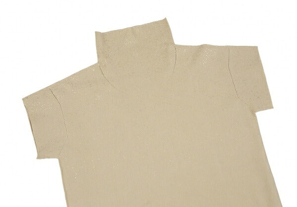 ISSEY MIYAKE A-POC Glitter Print High T-Shirt Beige Size 2