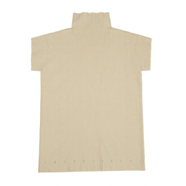 ISSEY MIYAKE A-POC Glitter Print High T-Shirt Beige Size 2