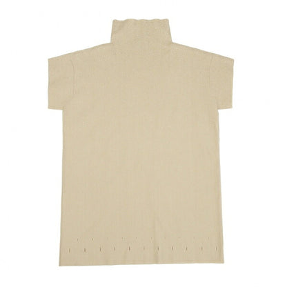 ISSEY MIYAKE A-POC Glitter Print High T-Shirt Beige Size 2