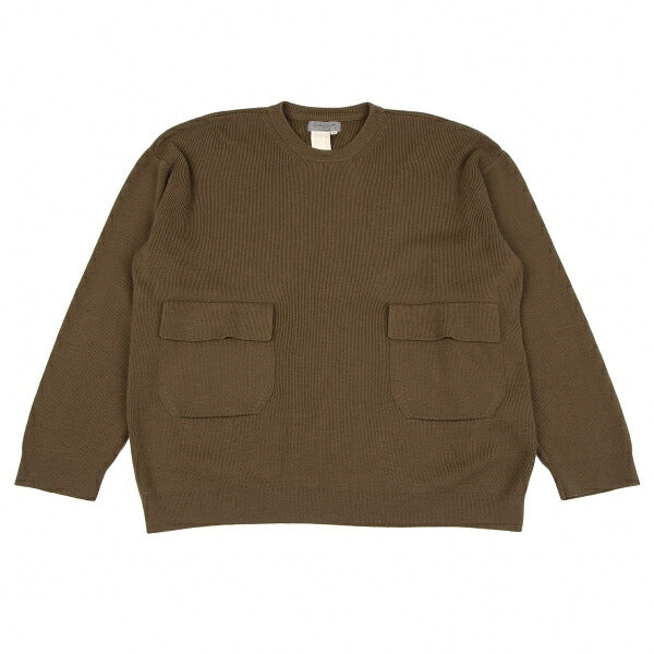Yohji Yamamoto POUR HOMME Flap Pocket Sweater Brown Size M