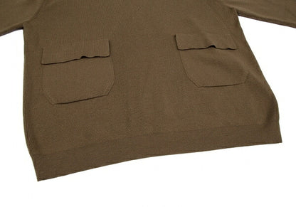 Yohji Yamamoto POUR HOMME Flap Pocket Sweater Brown Size M