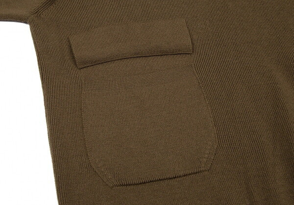 Yohji Yamamoto POUR HOMME Flap Pocket Sweater Brown Size M