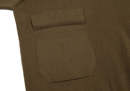 Yohji Yamamoto POUR HOMME Flap Pocket Sweater Brown Size M