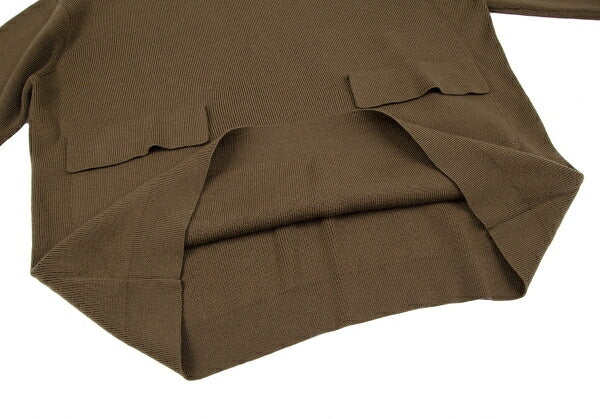 Yohji Yamamoto POUR HOMME Flap Pocket Sweater Brown Size M
