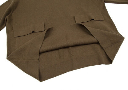 Yohji Yamamoto POUR HOMME Flap Pocket Sweater Brown Size M