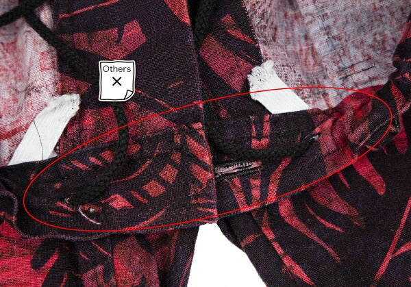 Y's Botanical Print Cotton Linen Pants Red Size 2