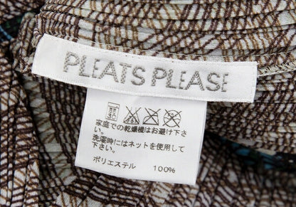 PLEATS PLEASE Trump Card Print Pleated T-Shirt White Size 3