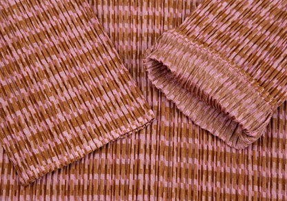 PLEATS PLEASE Houndstooth Pleated Cut & Sew Top Pink Size 4