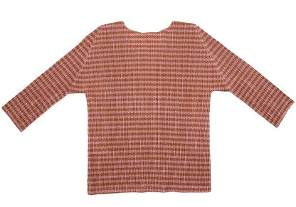 PLEATS PLEASE Houndstooth Pleated Cut & Sew Top Pink Size 4