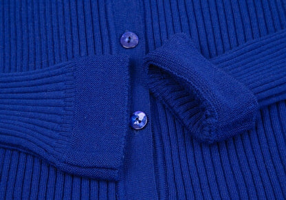 Jean Paul GAULTIER CLASSIQUE Wool Rib Sweater Blue Size 40