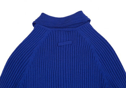 Jean Paul GAULTIER CLASSIQUE Wool Rib Sweater Blue Size 40