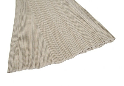 JURGEN LEHL Cotton Rib Knit V-Neck Dress Beige Size M