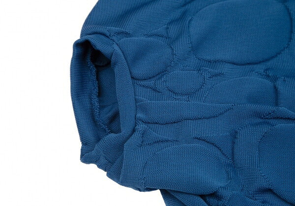 Y's 22SS Dot Jacquard Double Zip Cape Jacket Blue Size 2