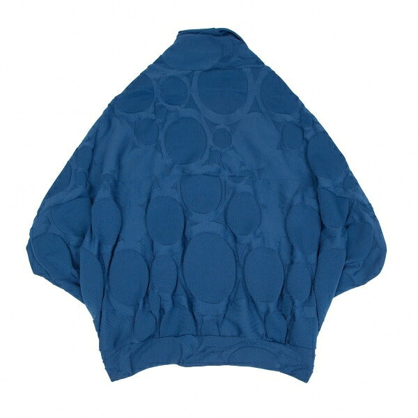 Y's 22SS Dot Jacquard Double Zip Cape Jacket Blue Size 2