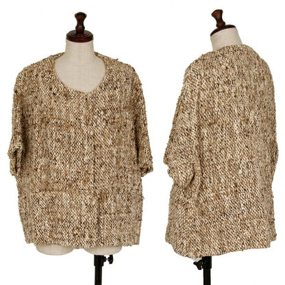 MARNI Silk Low Gauge Nep Knit Jacket Mocha Size 42