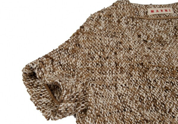 MARNI Silk Low Gauge Nep Knit Jacket Mocha Size 42