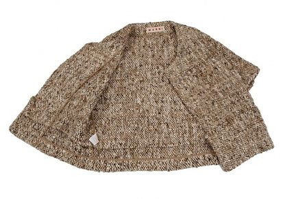 MARNI Silk Low Gauge Nep Knit Jacket Mocha Size 42