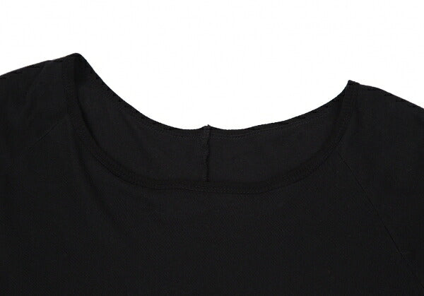 Y's Dolman Sleeve Mixed Material Cut & Sew Top Navy Size 2