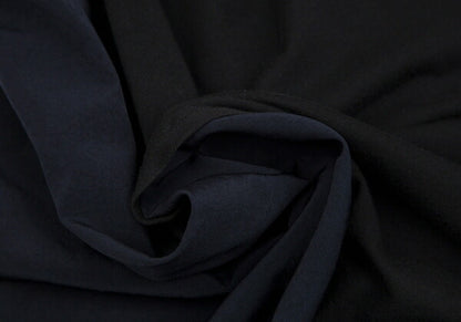Y's Dolman Sleeve Mixed Material Cut & Sew Top Navy Size 2