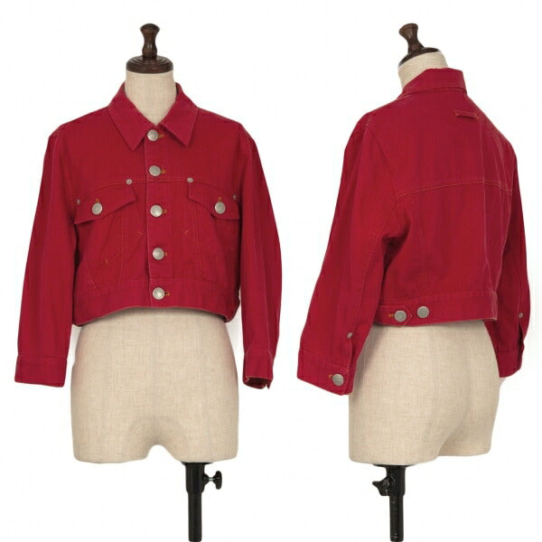 GAULTIER JEAN'S Cotton Short Trucker Jacket Red Size 48