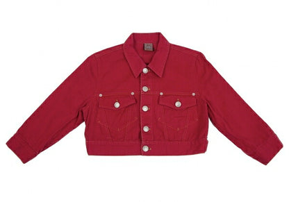 GAULTIER JEAN'S Cotton Short Trucker Jacket Red Size 48