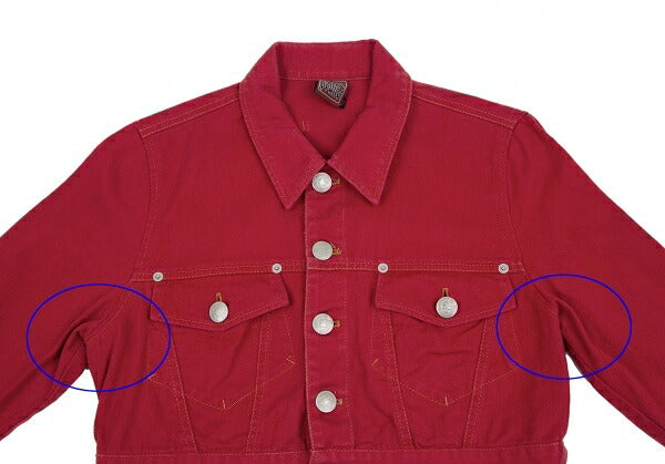 GAULTIER JEAN'S Cotton Short Trucker Jacket Red Size 48