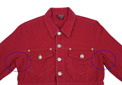 GAULTIER JEAN'S Cotton Short Trucker Jacket Red Size 48