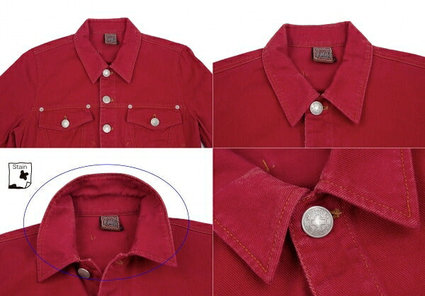 GAULTIER JEAN'S Cotton Short Trucker Jacket Red Size 48