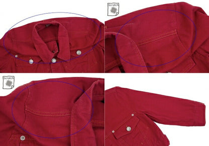 GAULTIER JEAN'S Cotton Short Trucker Jacket Red Size 48
