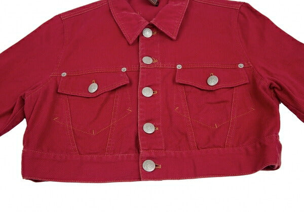 GAULTIER JEAN'S Cotton Short Trucker Jacket Red Size 48