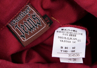 GAULTIER JEAN'S Cotton Short Trucker Jacket Red Size 48